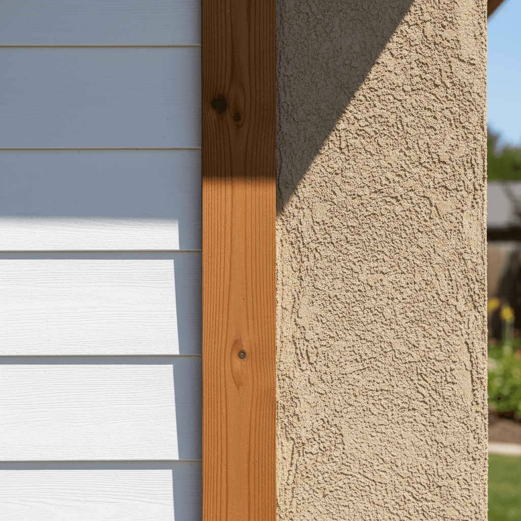 Different exterior surface materials